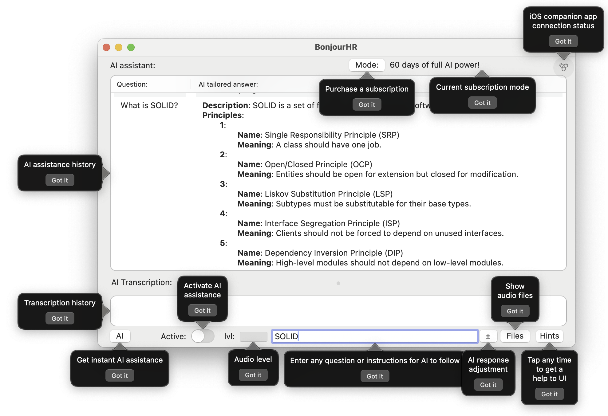 BonjourHR Screenshot
